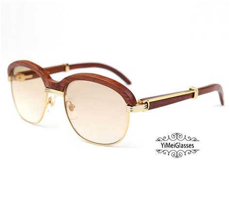 vintage wood frame Cartier glasses